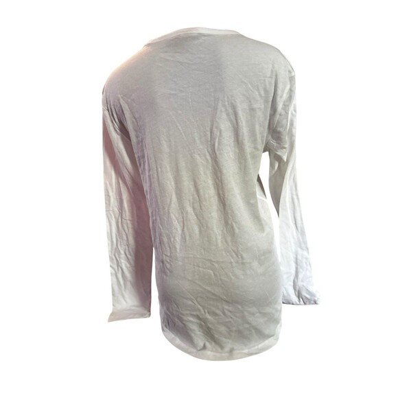 PINK VS long sleeve white rhinestone tee shirt Large - Picture 2 of 3